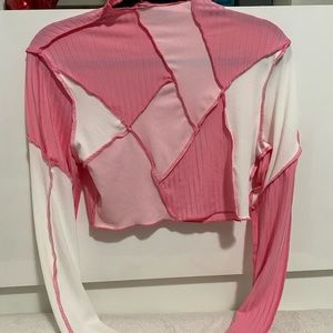 Patch work crop top.